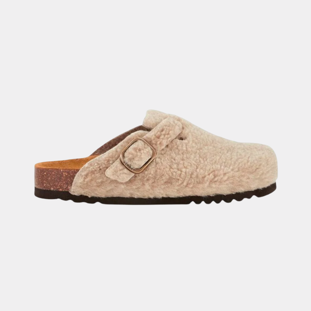 Fae vegan shearling clogs