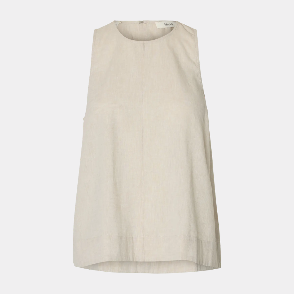 SLFLUISA SL LINEN BLEND TOP NOOS
