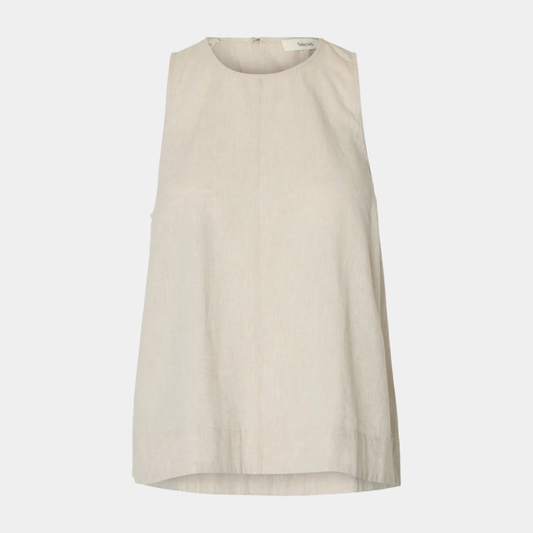SLFLUISA SL LINEN BLEND TOP NOOS