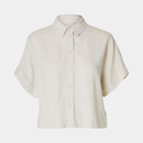 SLFVIVA SS CROPPED SUN SHIRT NOOS Sandshell
