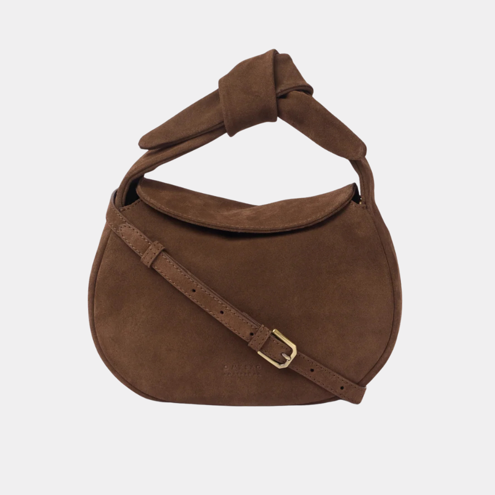 Coco croissant Bag Chocolate Suede