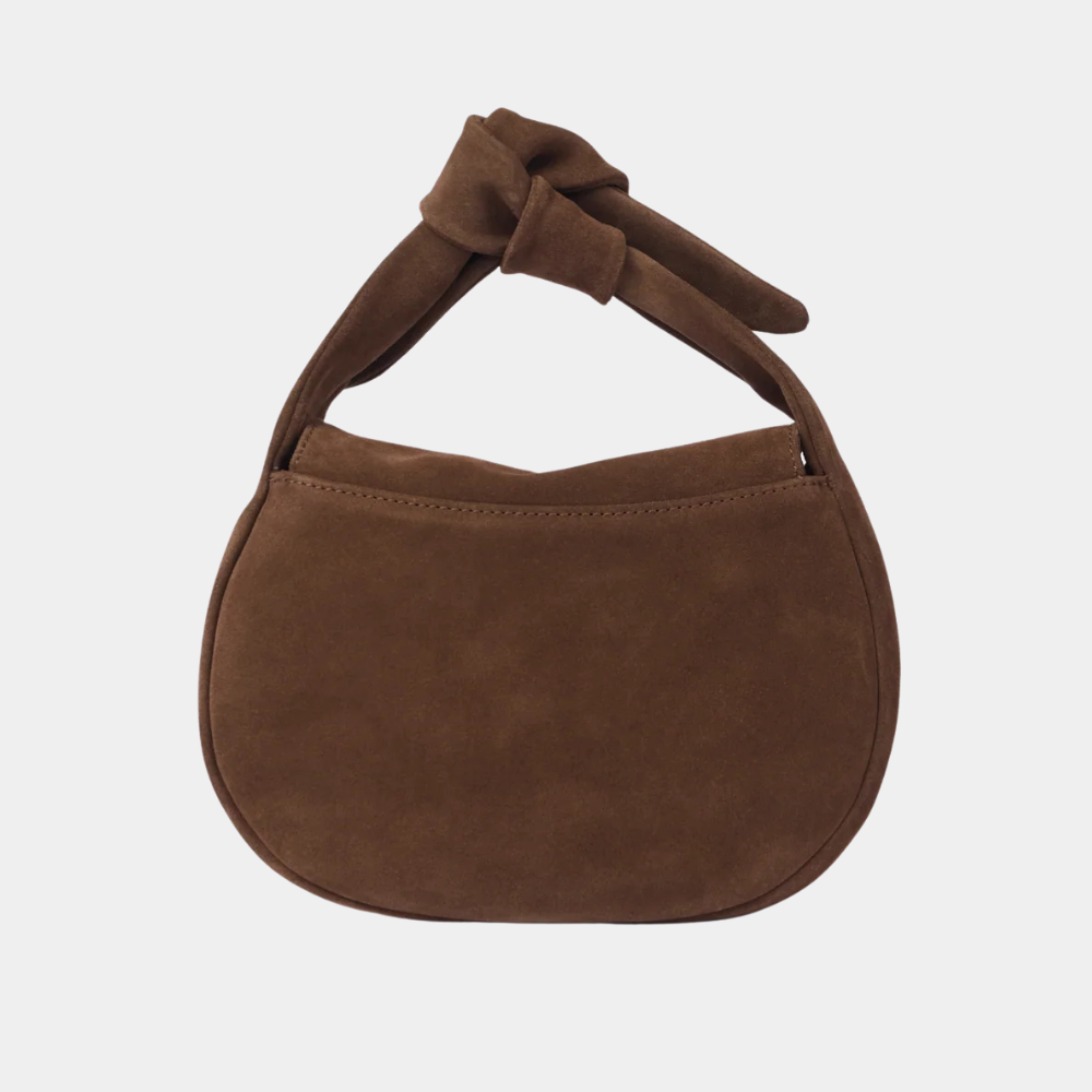 Coco croissant Bag Chocolate Suede