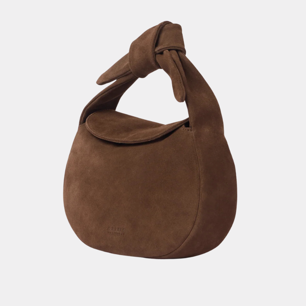 Coco croissant Bag Chocolate Suede