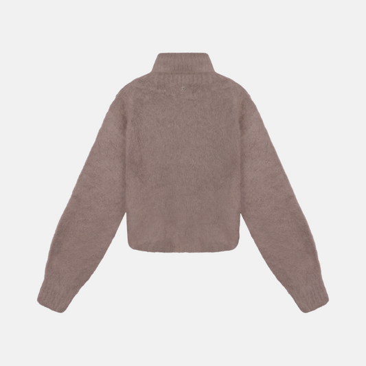 Cropped knit turtleneck
