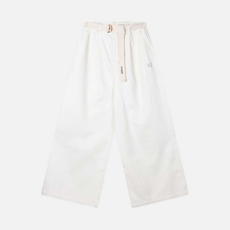 wide pants jog twill