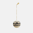 Load image into Gallery viewer, Hand getekende paper mache ball Zwart
