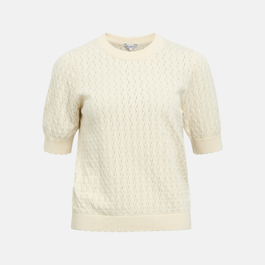 OBJFLAUNY S/S RE KNIT TOP 143