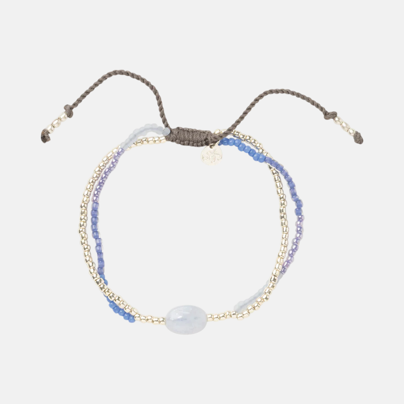 Shining Blue Lace Agate Bracelet
