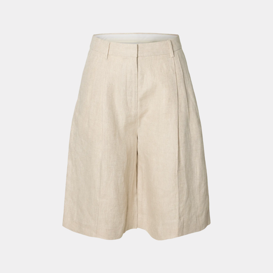 SLWIDA MW LINEN BERMUDA SHORTS