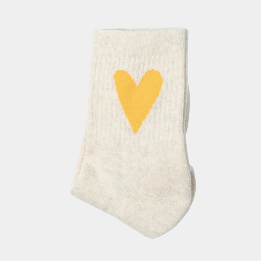 socks yellow heart