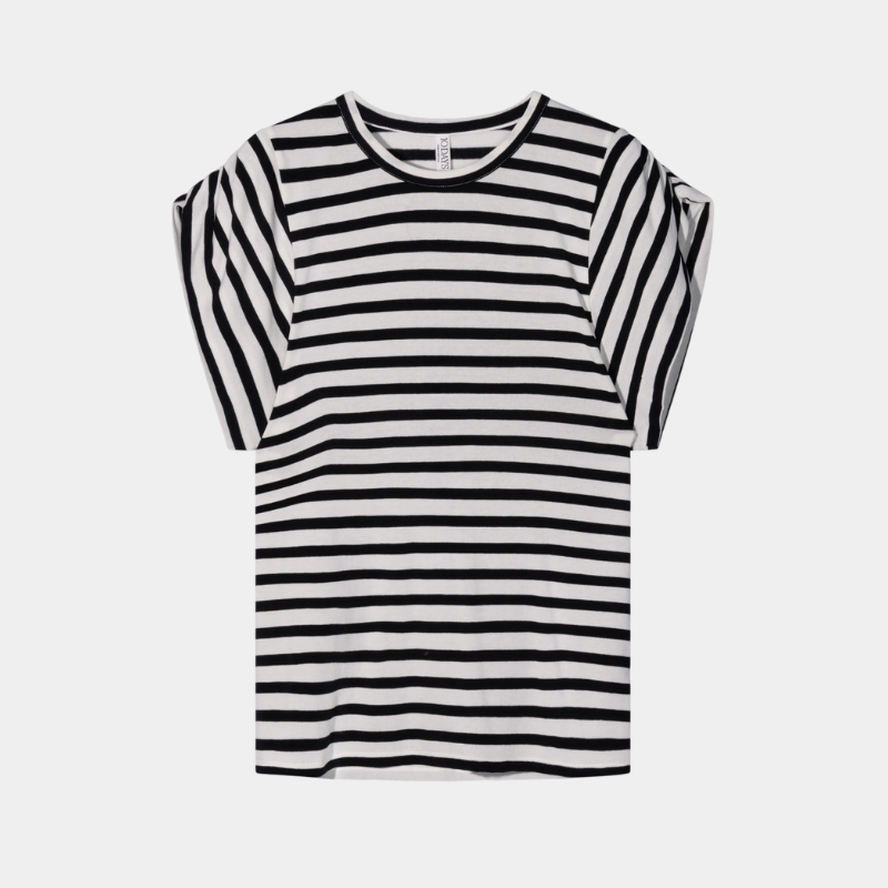 strong shoulder tee modal stripes