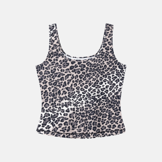 slimfit tanktop leopard