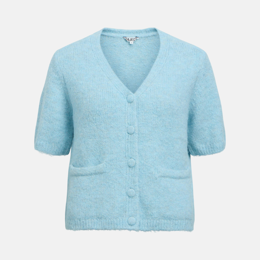 OBJSAGGIA RE SS V-NECK KNIT CARDIGAN DIV