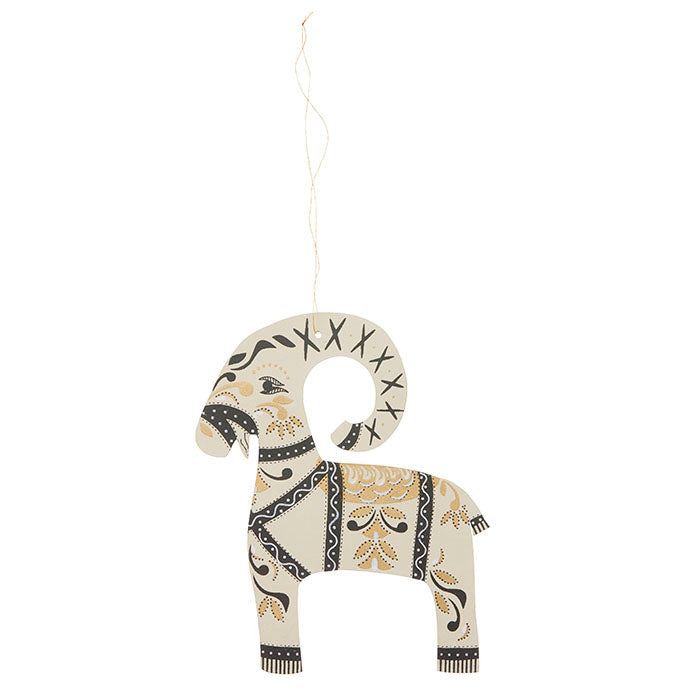 Paper Ornament Buck 13cm Straw set van 3 - Bungalow Denmark
