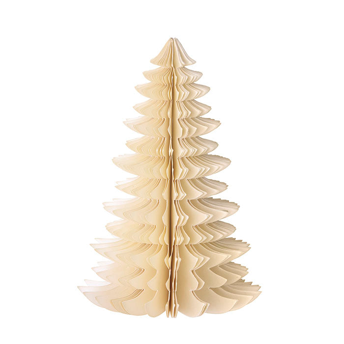 Honeycomb Tree Wispwood H18cm Shell - papieren kerstboom van Bungalow Denmark