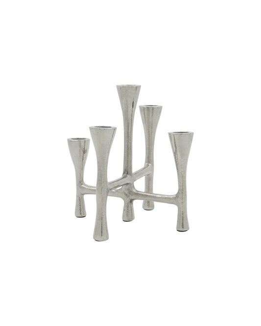 Candle stand Tristy, Silver finish