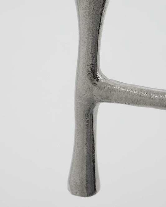 Candle stand Tristy, Silver finish