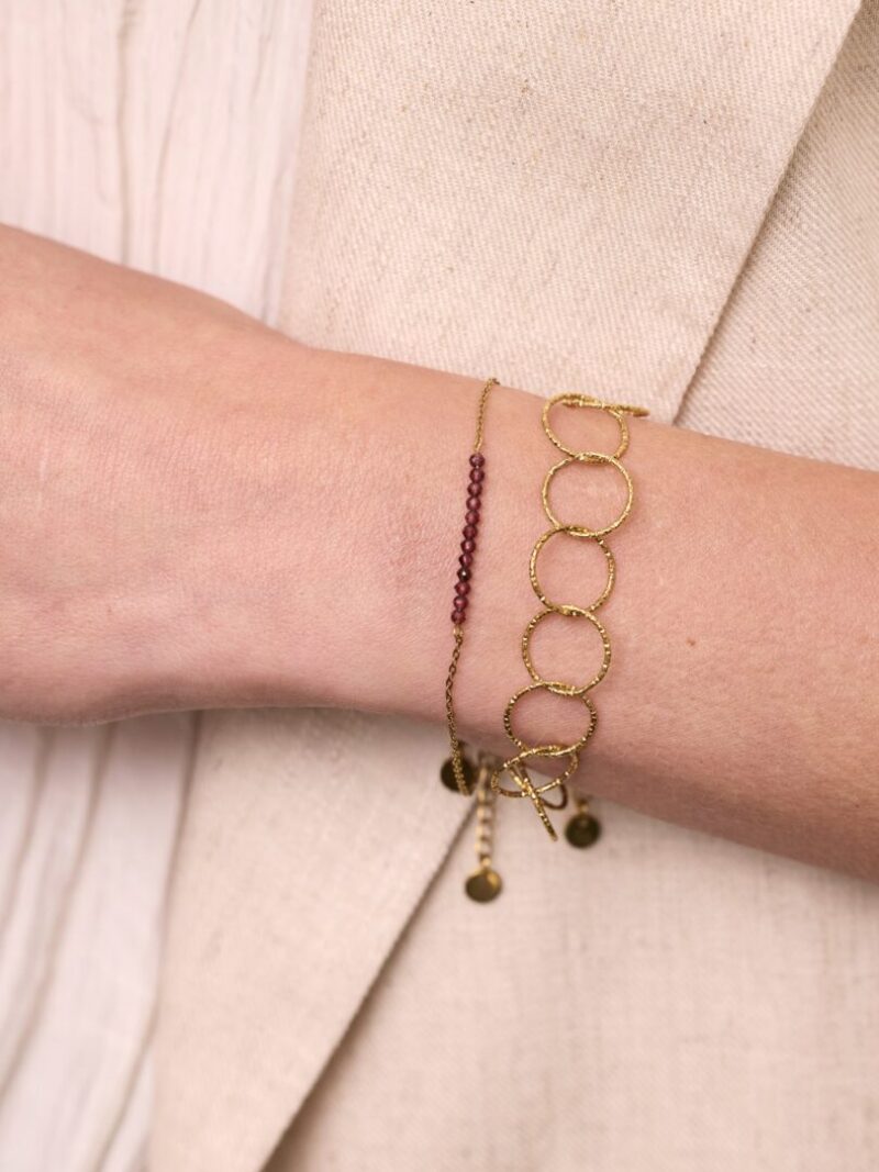Petite gemstone armband / aubergine