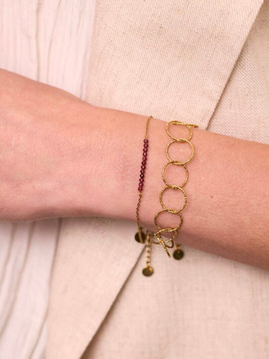 Petite gemstone armband / aubergine