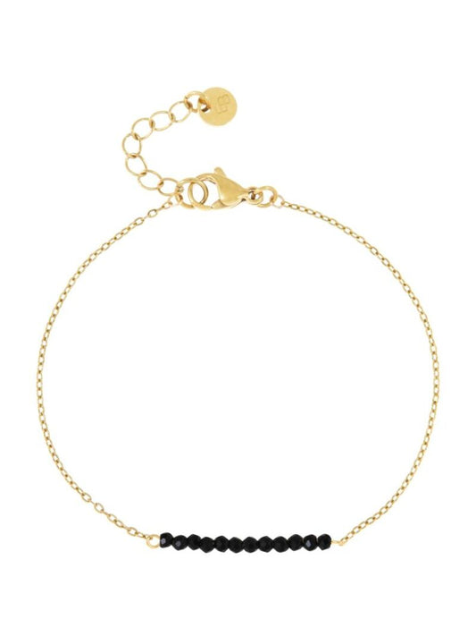Petite gemstone armband / zwart