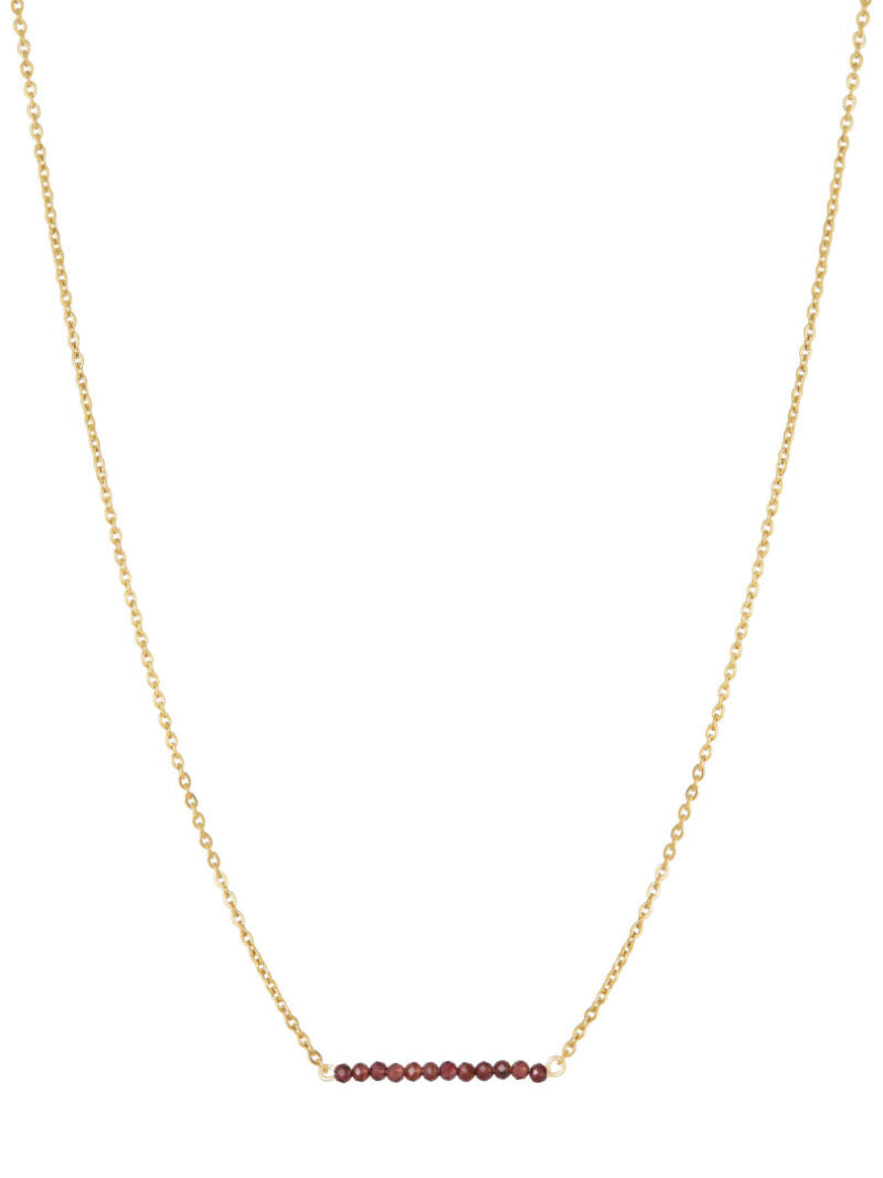 Petite gemstone ketting / aubergine