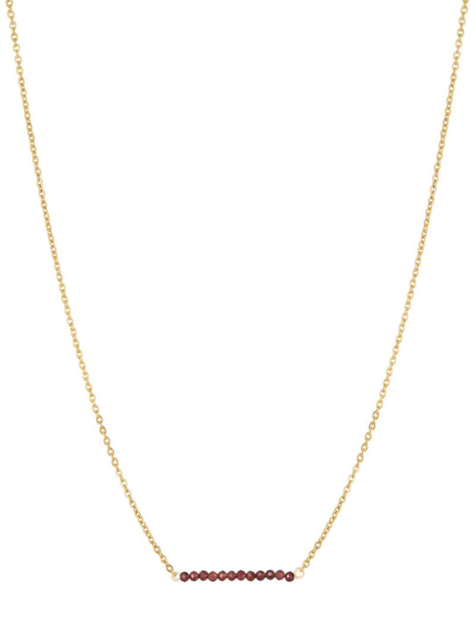 Petite gemstone ketting / aubergine