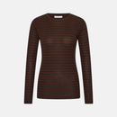 basic ls melange stripe top