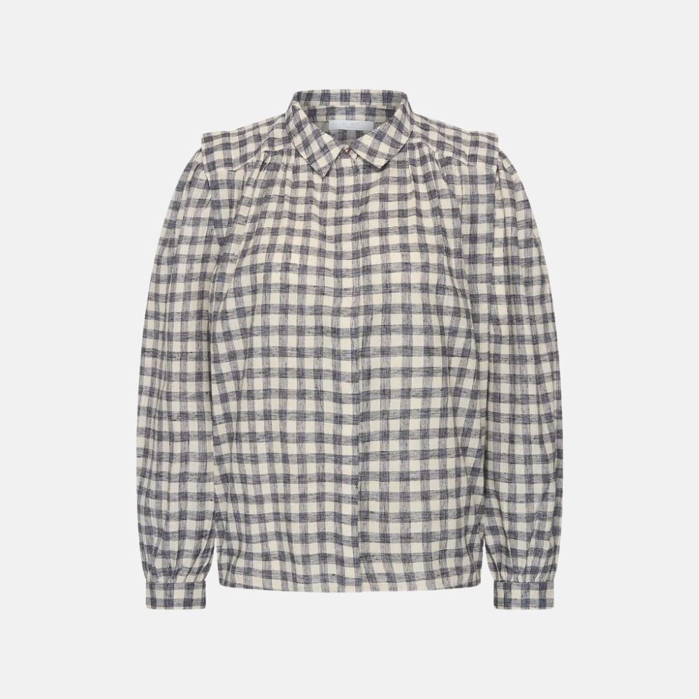 maia check blouse
