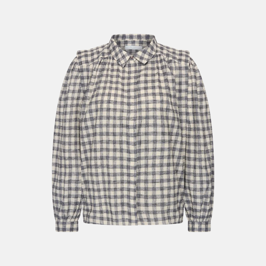 maia check blouse