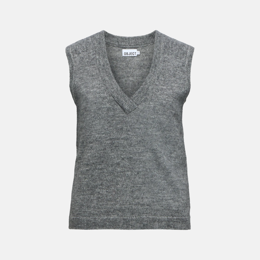 OBJDENISI S/L RE KNIT VEST NOOS