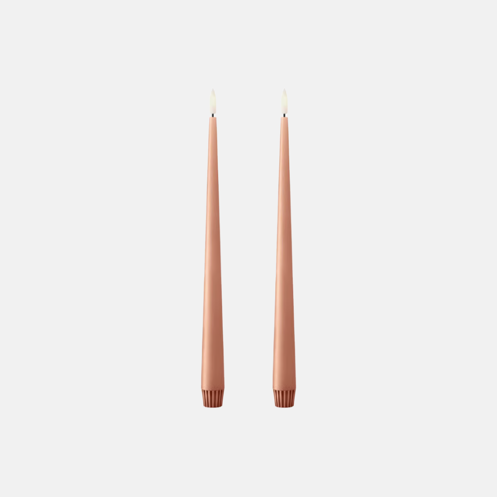 LED Taper Kaars 30cm | 2st. | Rosy Caramel