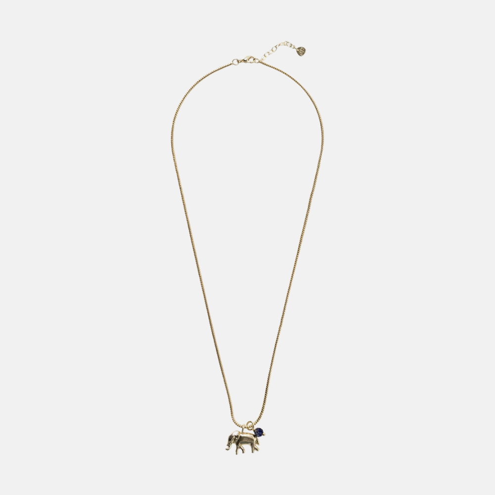 Wild Elephant Lapis Lazuli Necklace GP