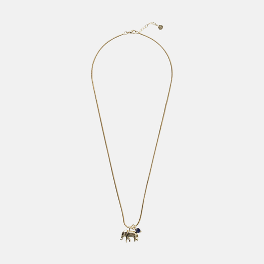 Wild Elephant Lapis Lazuli Necklace GP