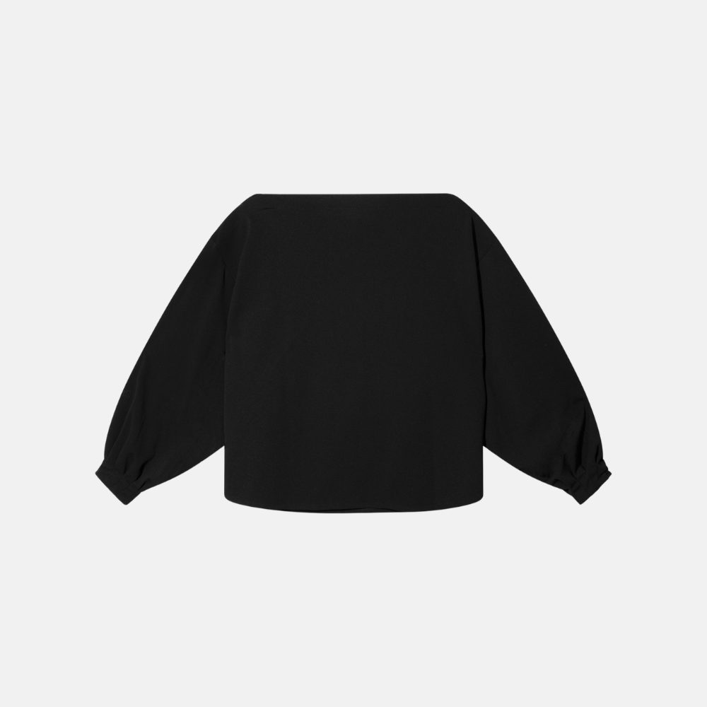 boatneck blouse crepe