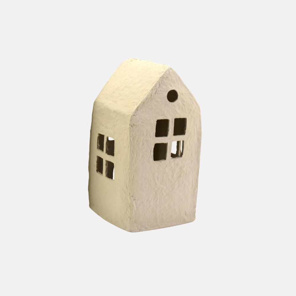 Eco Huisje Cotton-Maché GREIGE 30CM