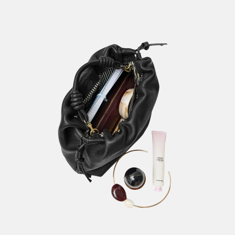 Kiki Midi Black Soft Grain Leather