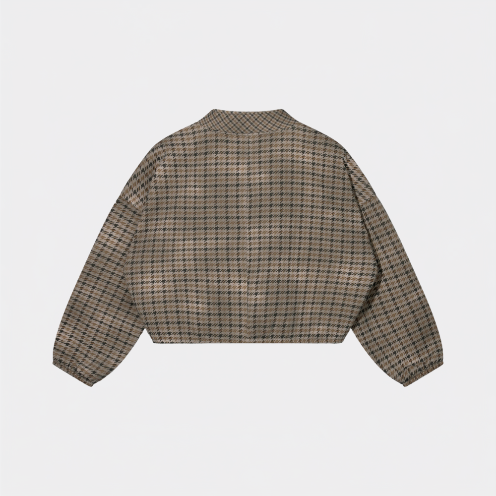 check cardigan reversible