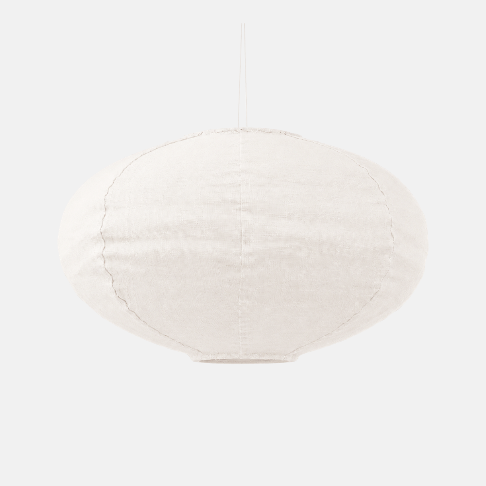 Linnen hanglamp UFO White