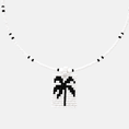 Load image into Gallery viewer, Cils Beaded PALM Necklace Short | White Black
