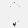 Load image into Gallery viewer, Cils Beaded PALM Necklace Short | White Black
