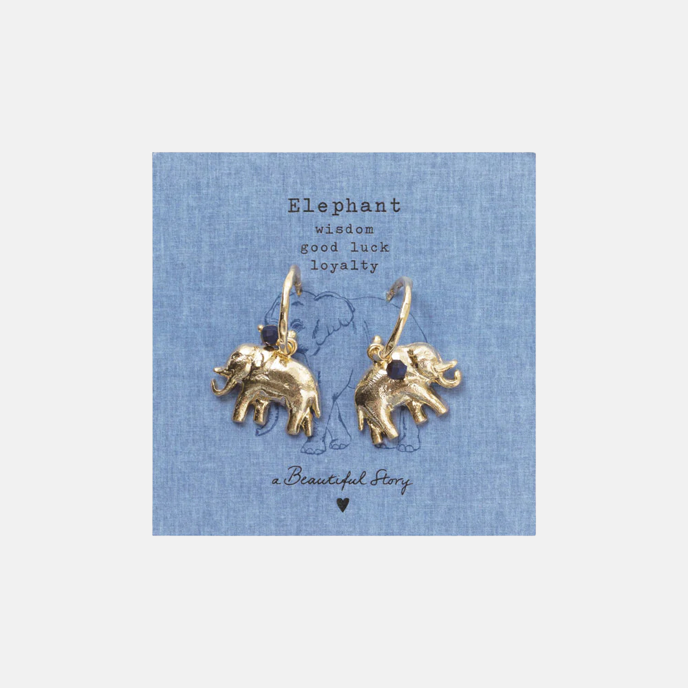 Rebel Elephant Lapis Lazuli Earrings GP