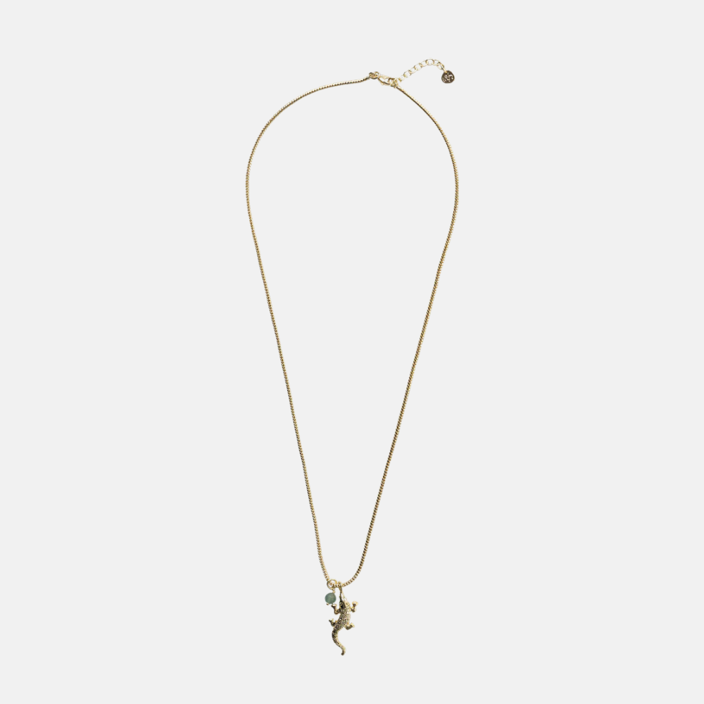 Wild Alligator Aventurine Necklace GP