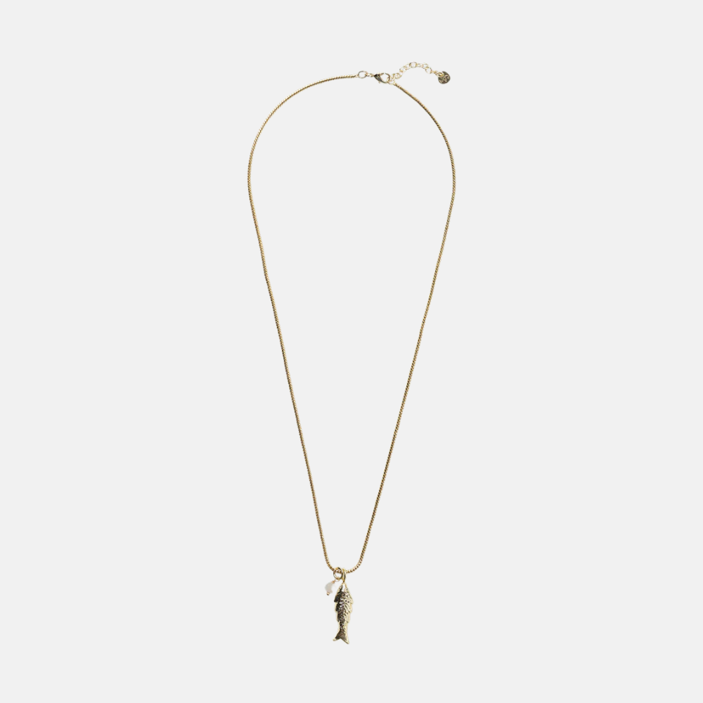 Wild Fish Moonstone Necklace GP