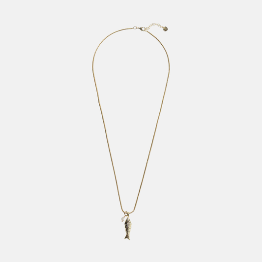 Wild Fish Moonstone Necklace GP