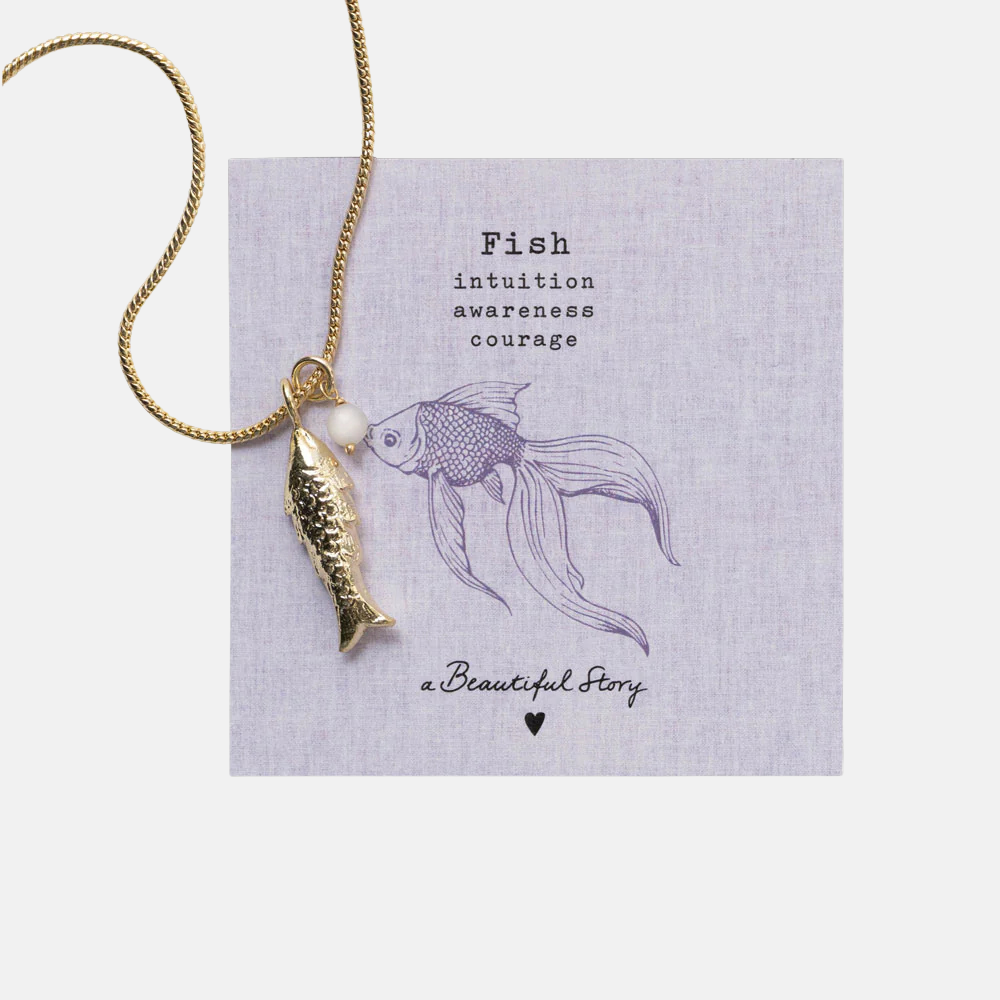 Wild Fish Moonstone Necklace GP