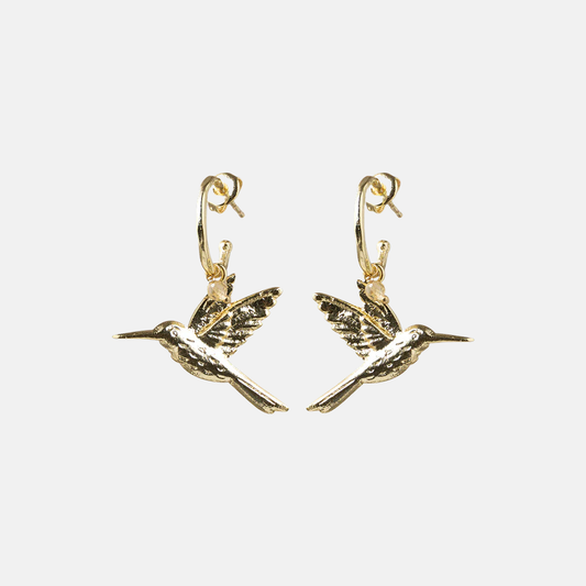 Rebel Hummingbird Citrine Earrings GP