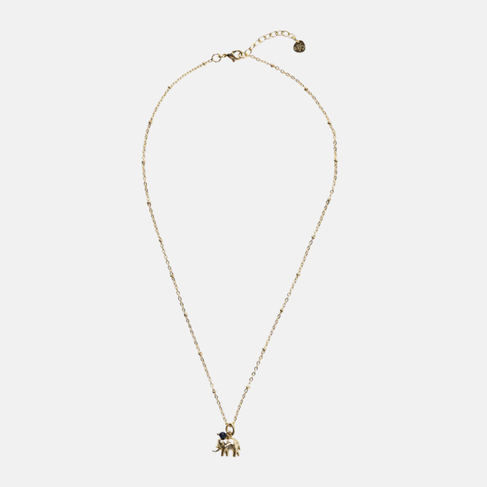 Instinct Elephant Lapis Lazuli Necklace GP