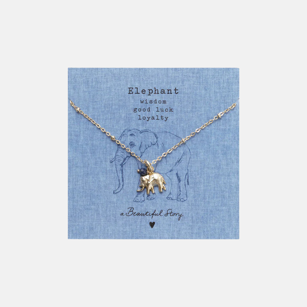Instinct Elephant Lapis Lazuli Necklace GP