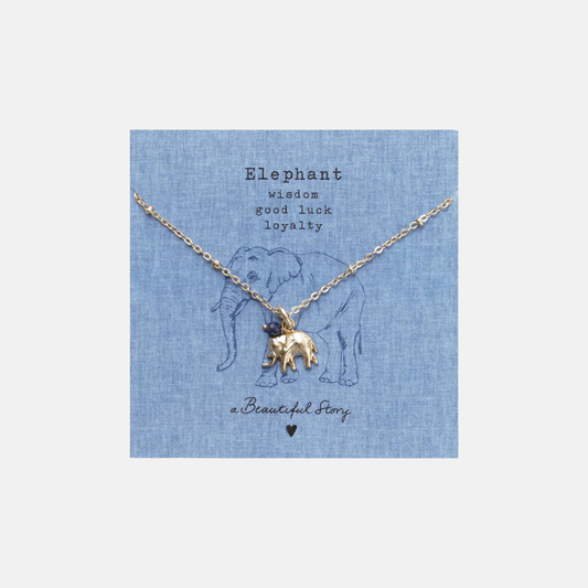 Instinct Elephant Lapis Lazuli Necklace GP