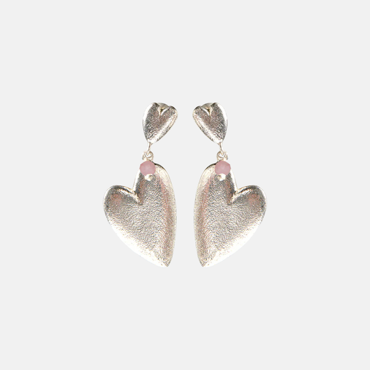 Trueheart Rose Quartz Earrings SP
